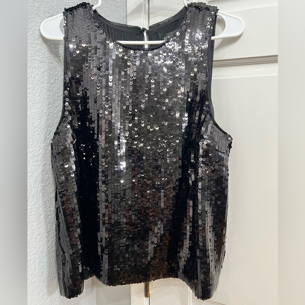 J. Crew NWT Showstopper Sequin Sleeveless blouse